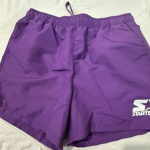 Starter Purple Mesh Athletic Shorts